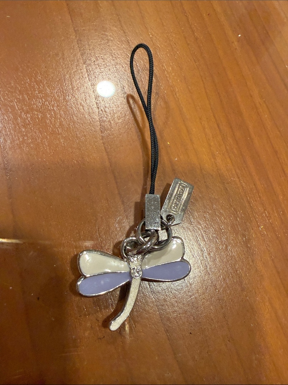 Coach Dragonfly Charm Strap in Lavender and Cream